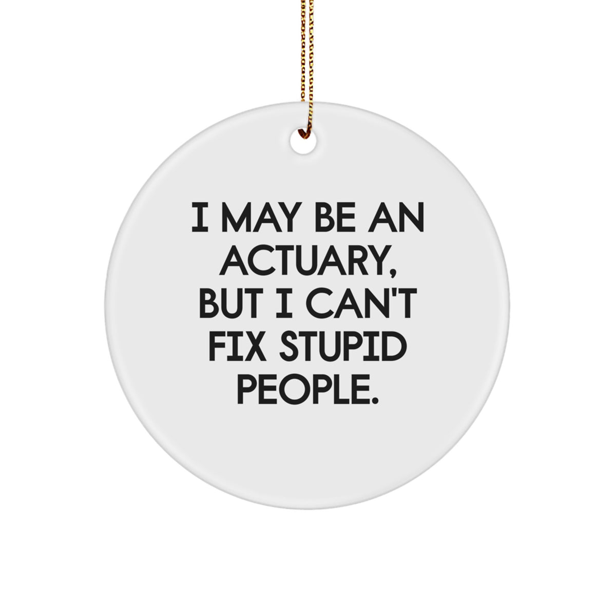 Funny Actuary Gifts, Christmas Unique Circle Ornaments for Actuary Men, Women, Friends, Family, Coworkers - I May Be An Actuary, But ' - Image 1