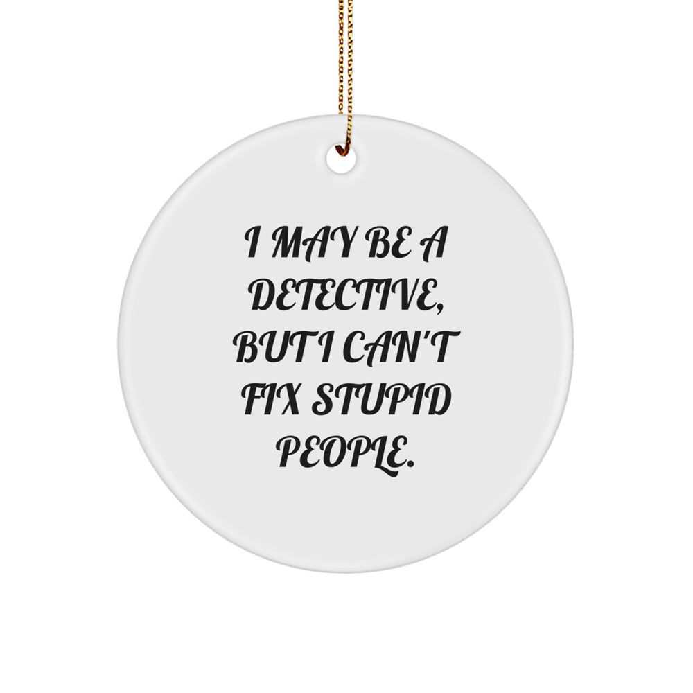 Funny Detective Circle Ornament Gifts for Men from Friends for Christmas - Image 1
