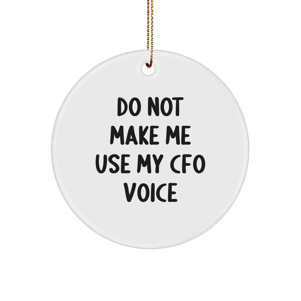 Funny CFO Gifts from Friends, Cute CFO Circle Ornament for CFO, Inspirational CFO Christmas Unique Gifts for CFO - Image 1
