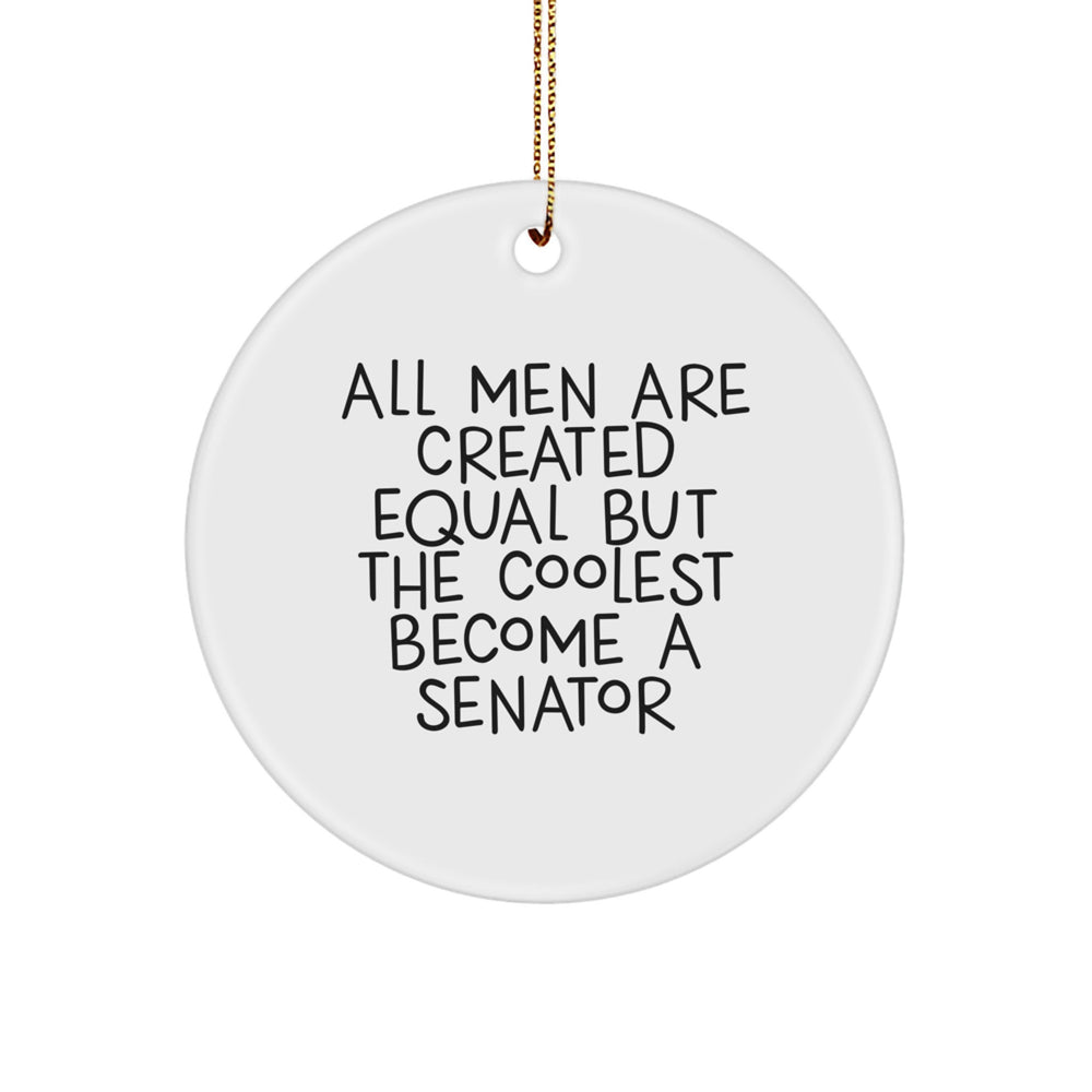 Funny Senator Gifts from Men - All Men Are Created Equal But The Coolest Become A Senator Christmas Unique Gifts for Senator Friends - Image 1