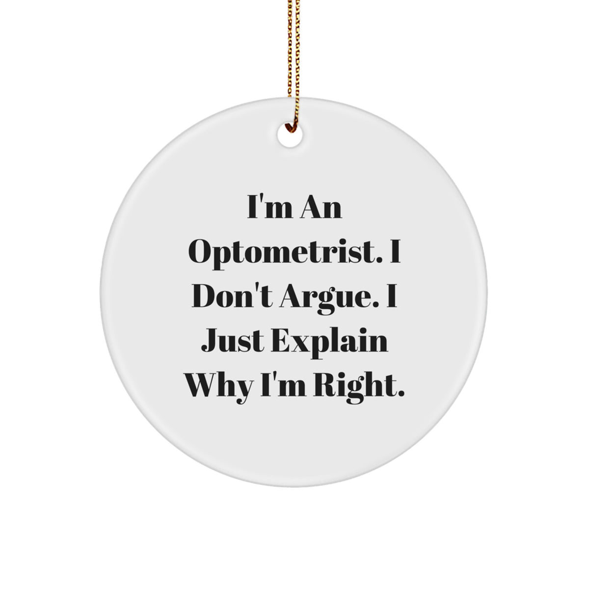 Funny Optometrist Gifts for Men - Optometrist Circle Ornament Gifts from Friends for Christmas Unique Gifts - Image 1
