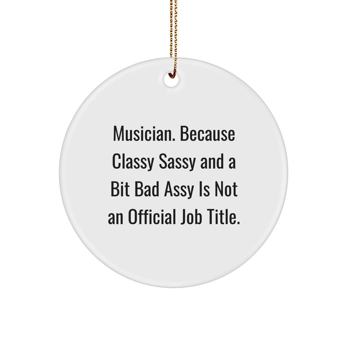 Funny Musician Gifts for Him, Circle Ornament for Musician Friends from Family, Musician Christmas Unique Gifts - Image 1