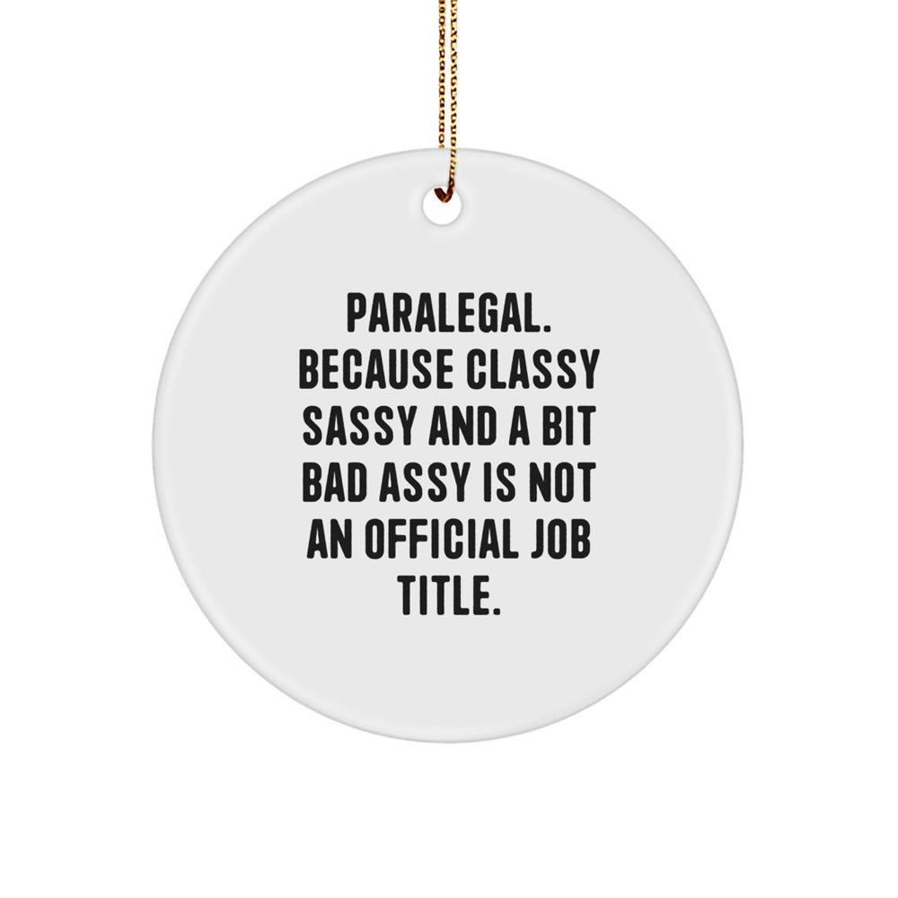 Funny Paralegal Gifts from Friends for Paralegal Christmas Unique Ornaments - Image 1