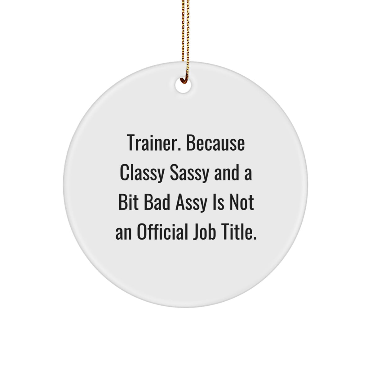Funny Trainer Quotes Circle Ornament - Gift for Trainer Friends, Trainer Gifts Men Women Coworkers Family, Unique Christmas Unique Gifts from Friends - Image 1