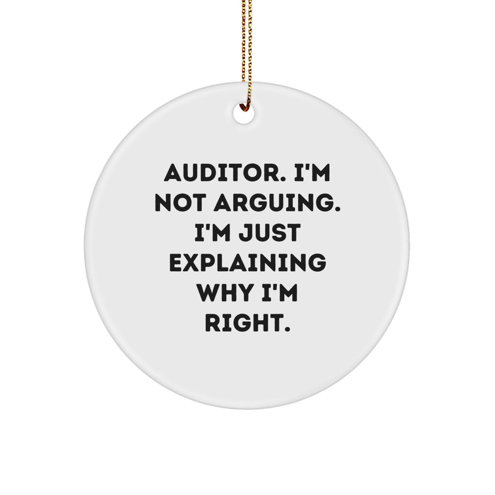 Funny Auditor Circle Ornament Gifts from Friends for Auditor Men Women Coworkers - Image 1