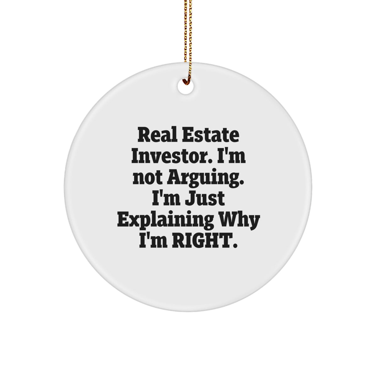 Funny Real Estate Investor Circle Ornaments Gifts from Friends to Family Members for Christmas Unique - Image 1