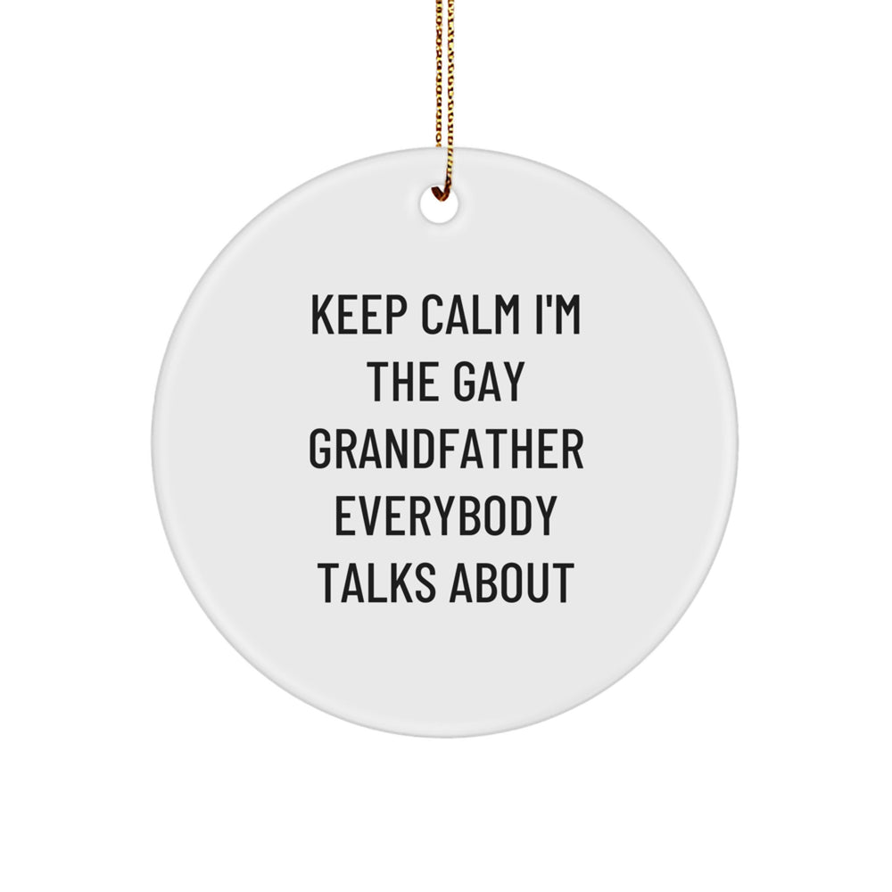 Unique Grandfather Gifts, Funny Grandfather Ornaments for Men, Circle Decorations for Christmas - Image 1