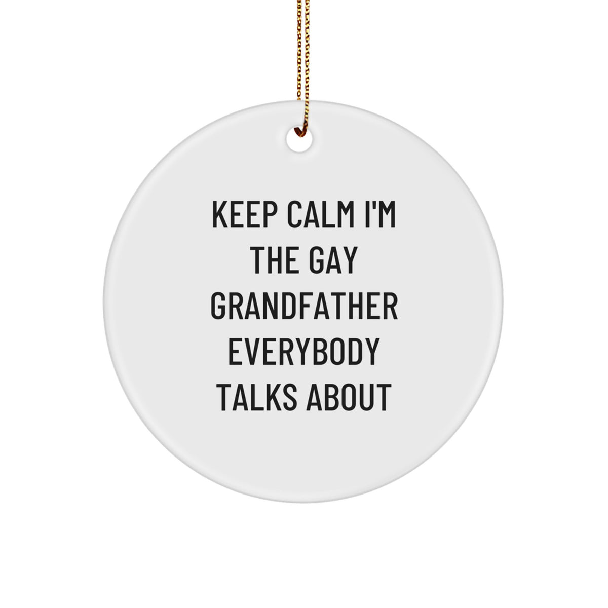 Unique Grandfather Gifts, Funny Grandfather Ornaments for Men, Circle Decorations for Christmas - Image 1