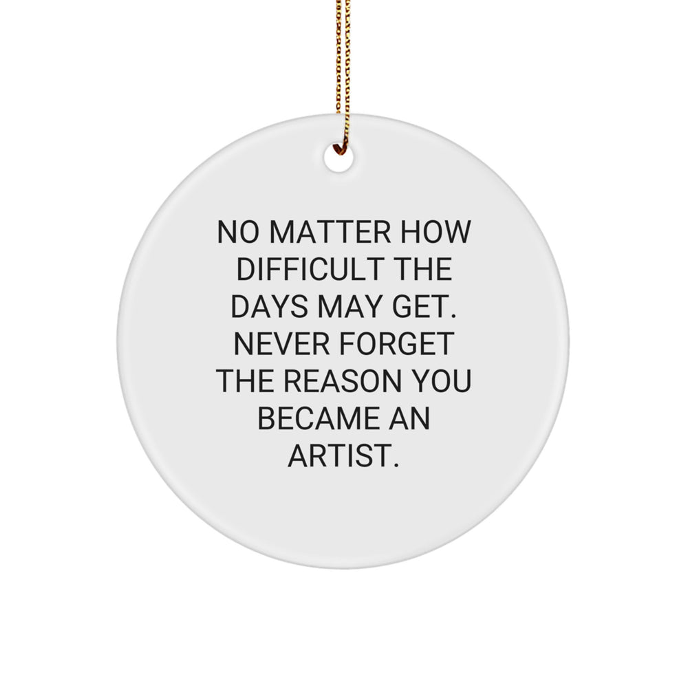 Funny Artist Christmas Circle Ornament Gifts from Friends for Artist Men and Women - Image 1