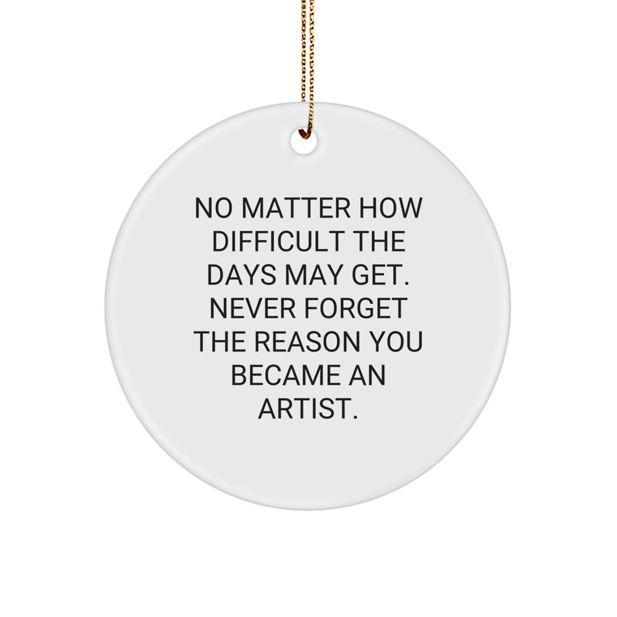 Funny Artist Christmas Circle Ornament Gifts from Friends for Artist Men and Women - Image 1