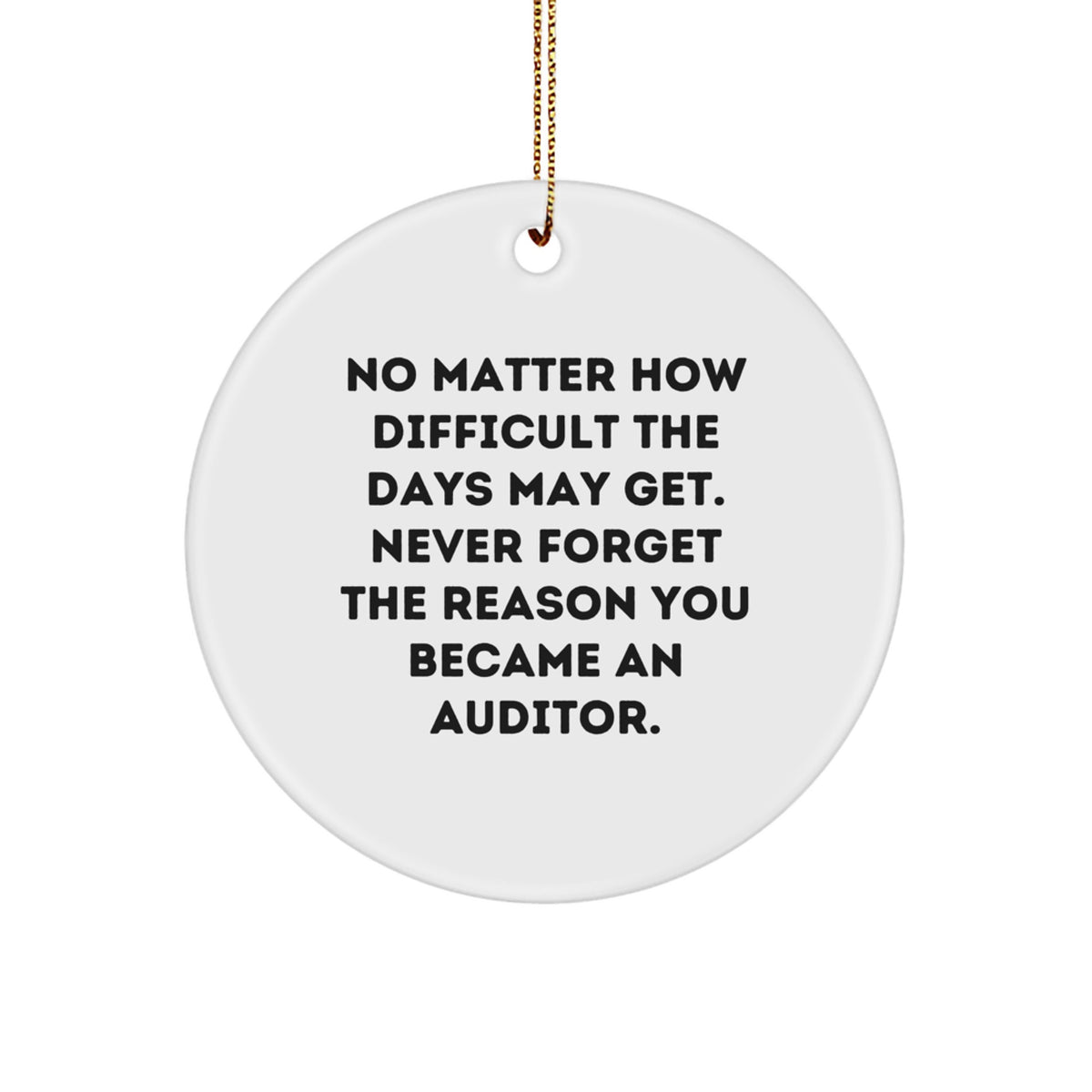 Funny Auditor Circle Ornament Gifts from Friends for Christmas, Inspirational Motivational Desk Decoration, Unique Office Gift for Men Women Coworkers Family - Image 1