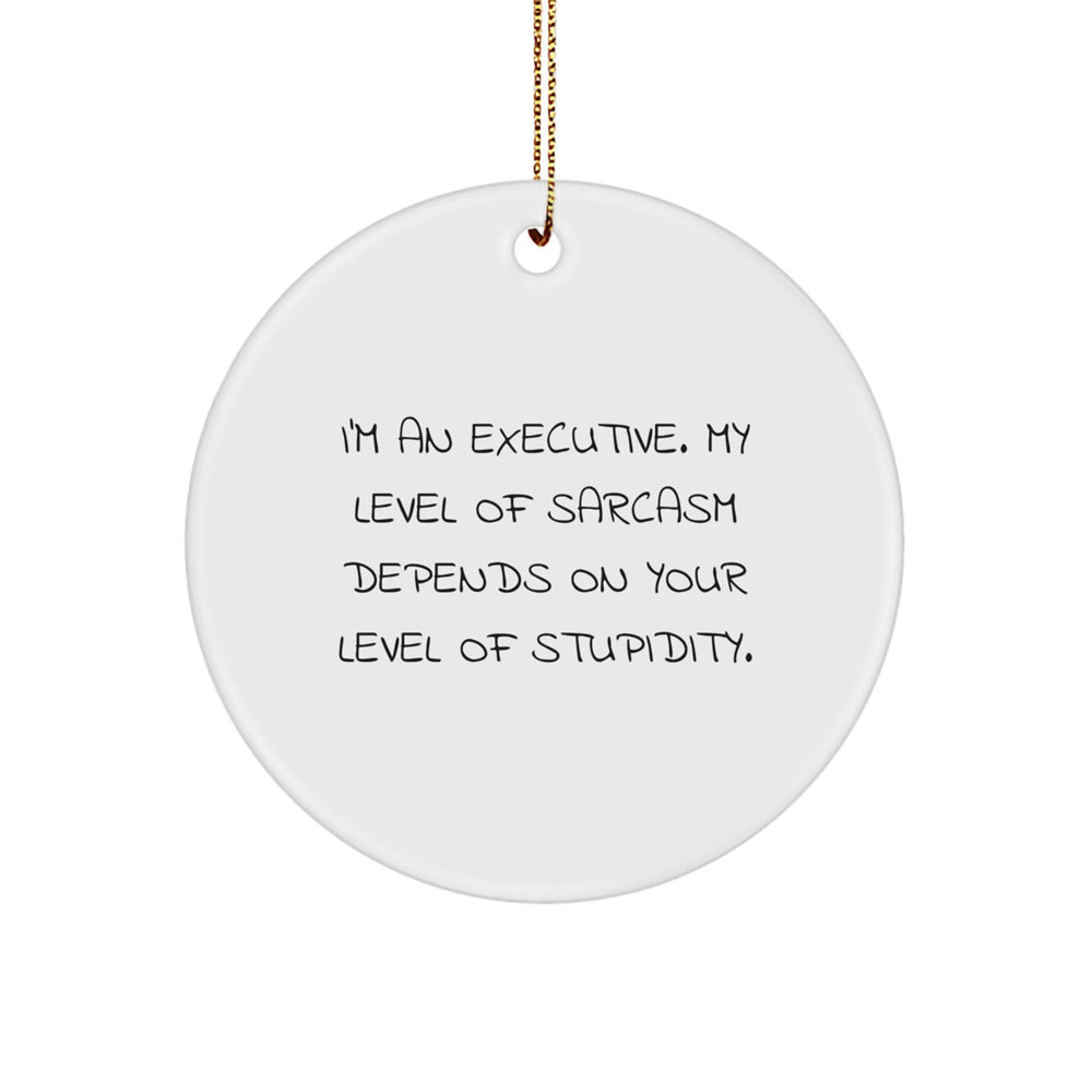 Executive Christmas Circle Ornament Funny Quote Gifts from Men for Executive Friends - Image 1