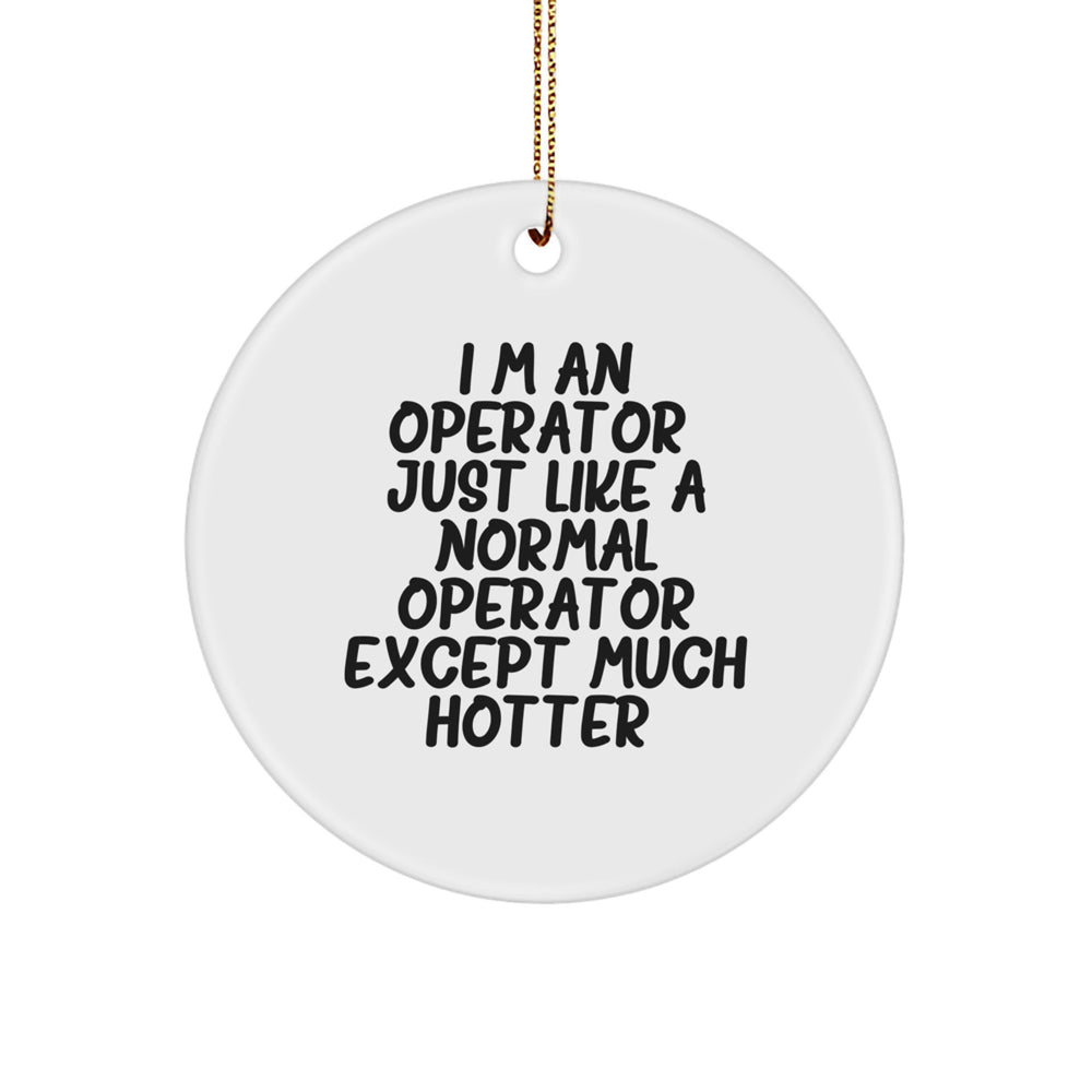 Operator Circle Ornament Funny Quote Gifts from Friends for Operator - Image 1