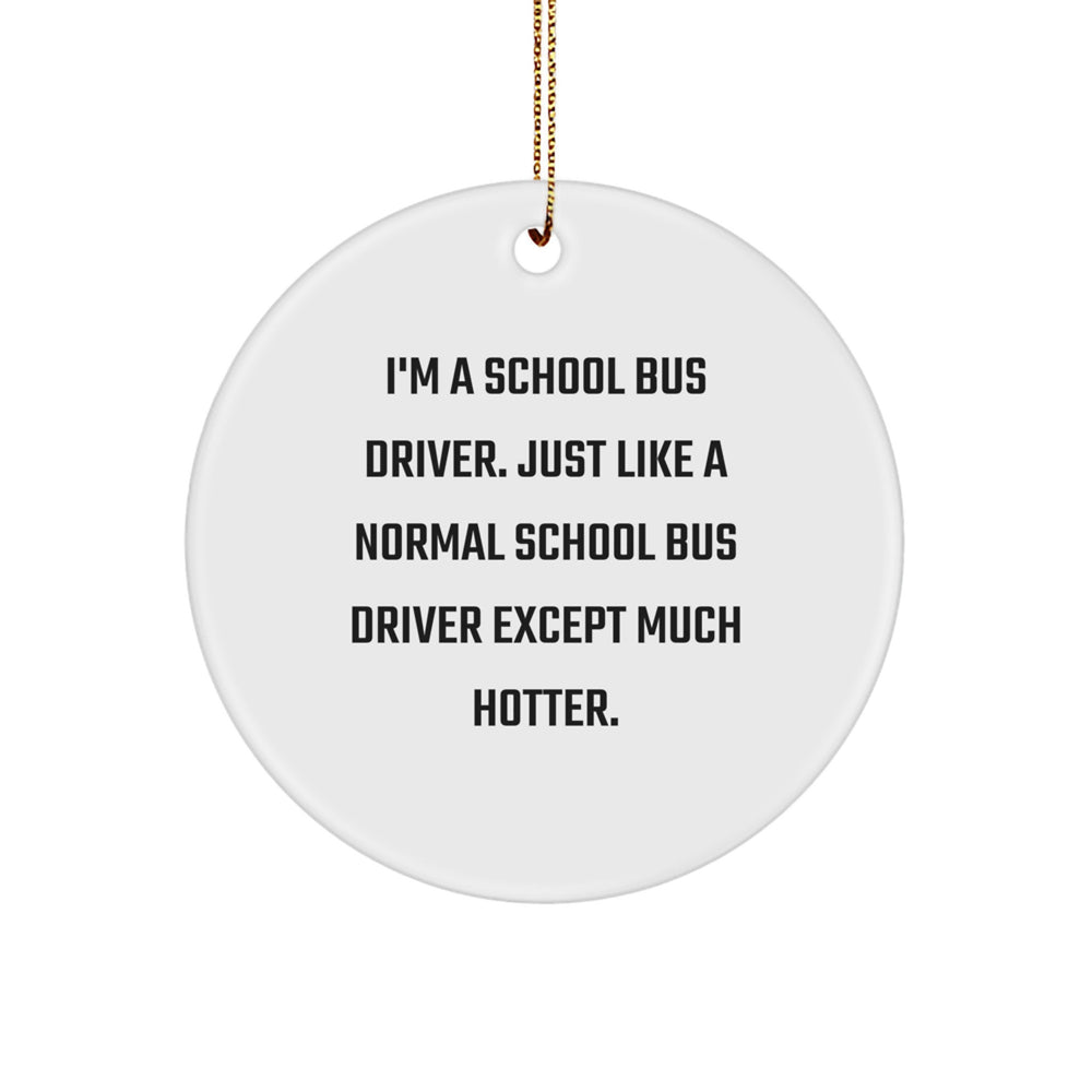 Funny School Bus Driver Gifts from Friends, Family, or Coworkers for a Unique Christmas Ornament - Image 1