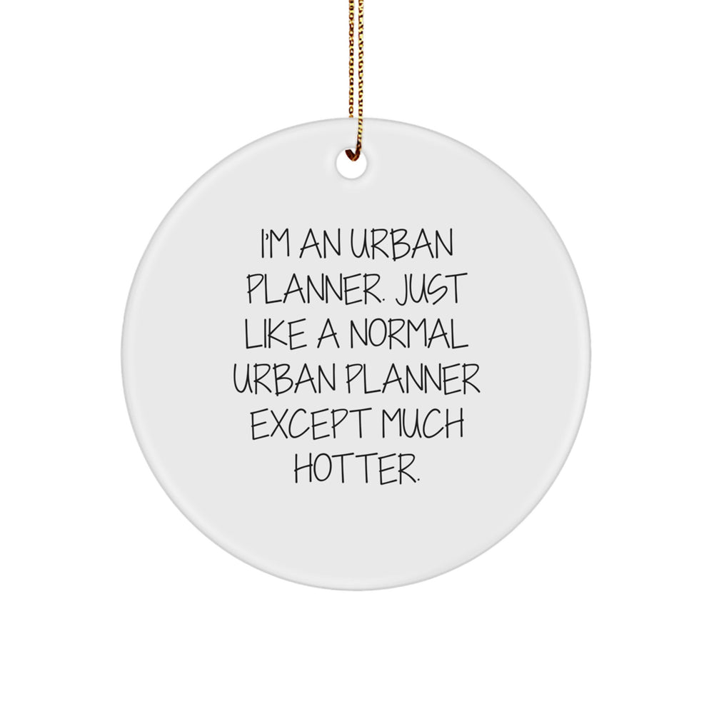 Urban Planner Gifts: Funny Quote Circle Ornament, Gifts from Friends for Men or Women, Unique Christmas Ornaments for Urban Planner Lovers - Image 1