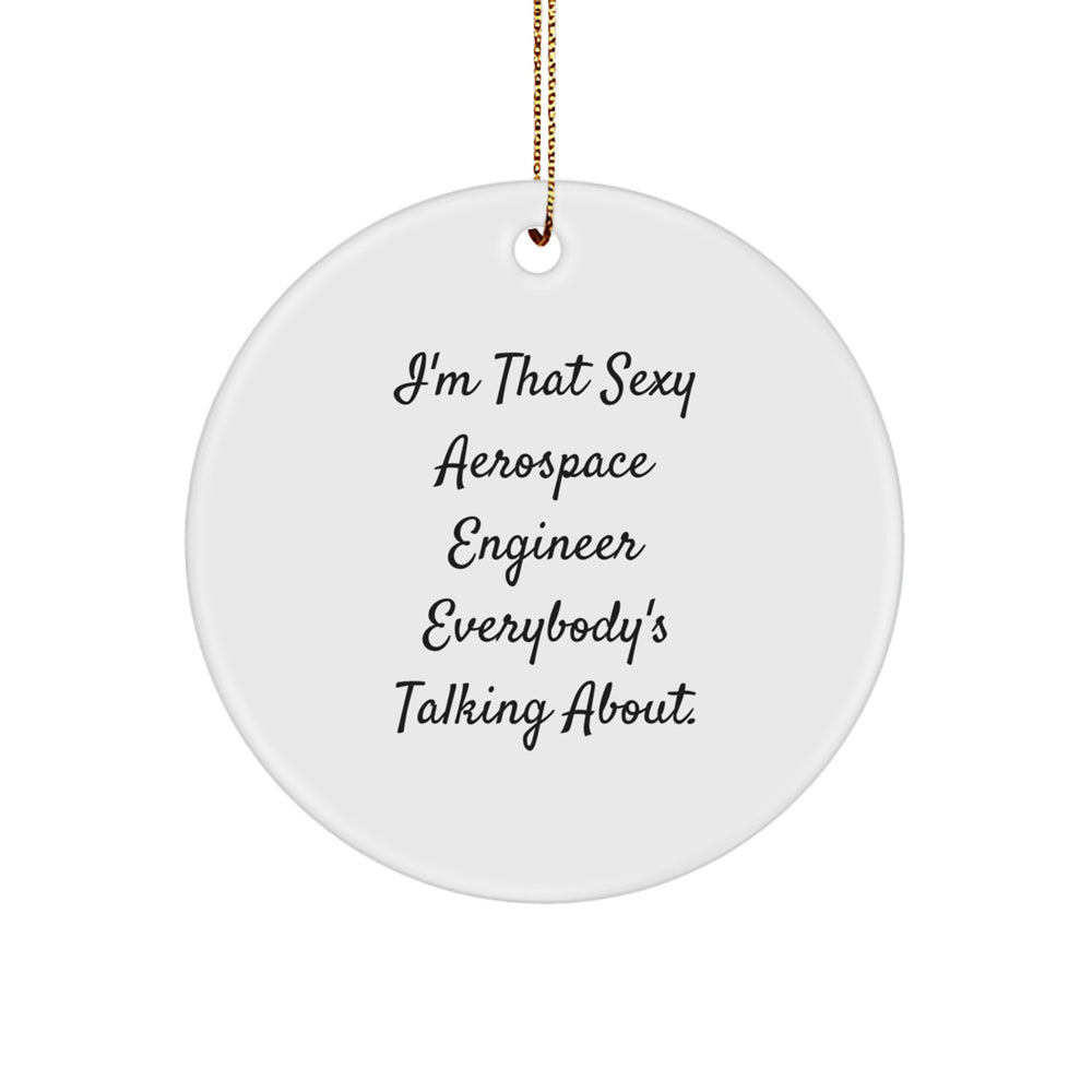 Sexy Aerospace Engineer Gifts, I'm That Sexy Aerospace Engineer Everybody's Talking About., Circle Ornament for Men, Women, Coworkers, Family, Christmas Unique Presents - Image 1