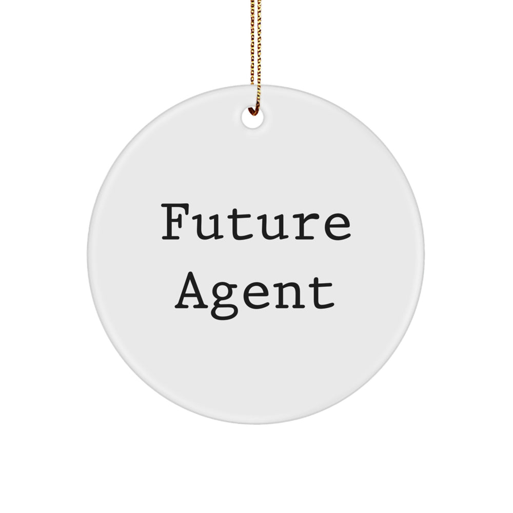 Funny Agent Gifts for Future Agent Circle Ornament, Agent Circle Decor for Office, Men Christmas Unique Gifts from Friends - Image 1