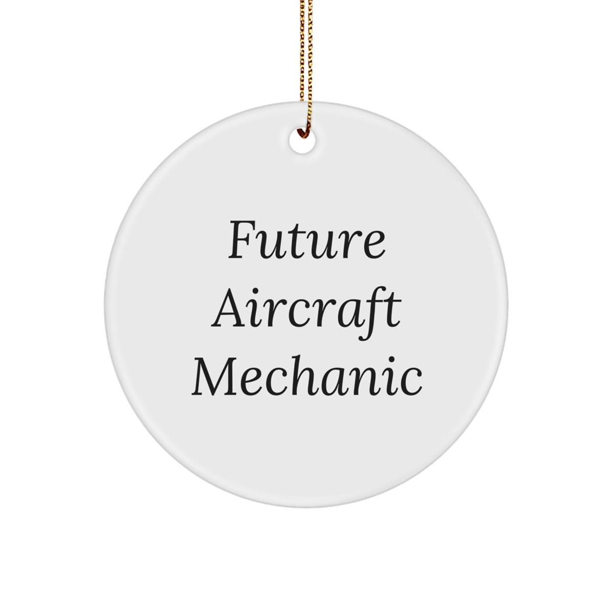 Aircraft Mechanic Christmas Unique Gifts from Friends for Future Pilot Circle Ornament - Image 1