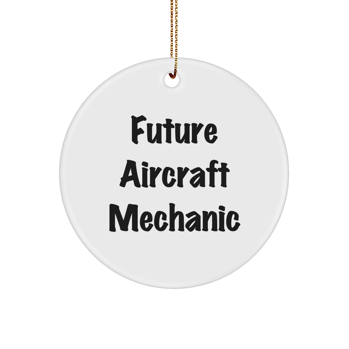 Funny Inspirational Gifts from Friends for Future Aircraft Mechanic Christmas Unique Circle Ornaments - Image 1