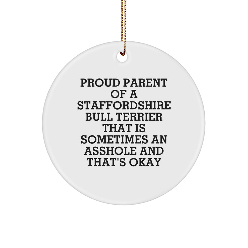 Funny Staffordshire Bull Terrier Dog Gifts for Christmas - Gifts from Friends for Proud Parents - Image 1