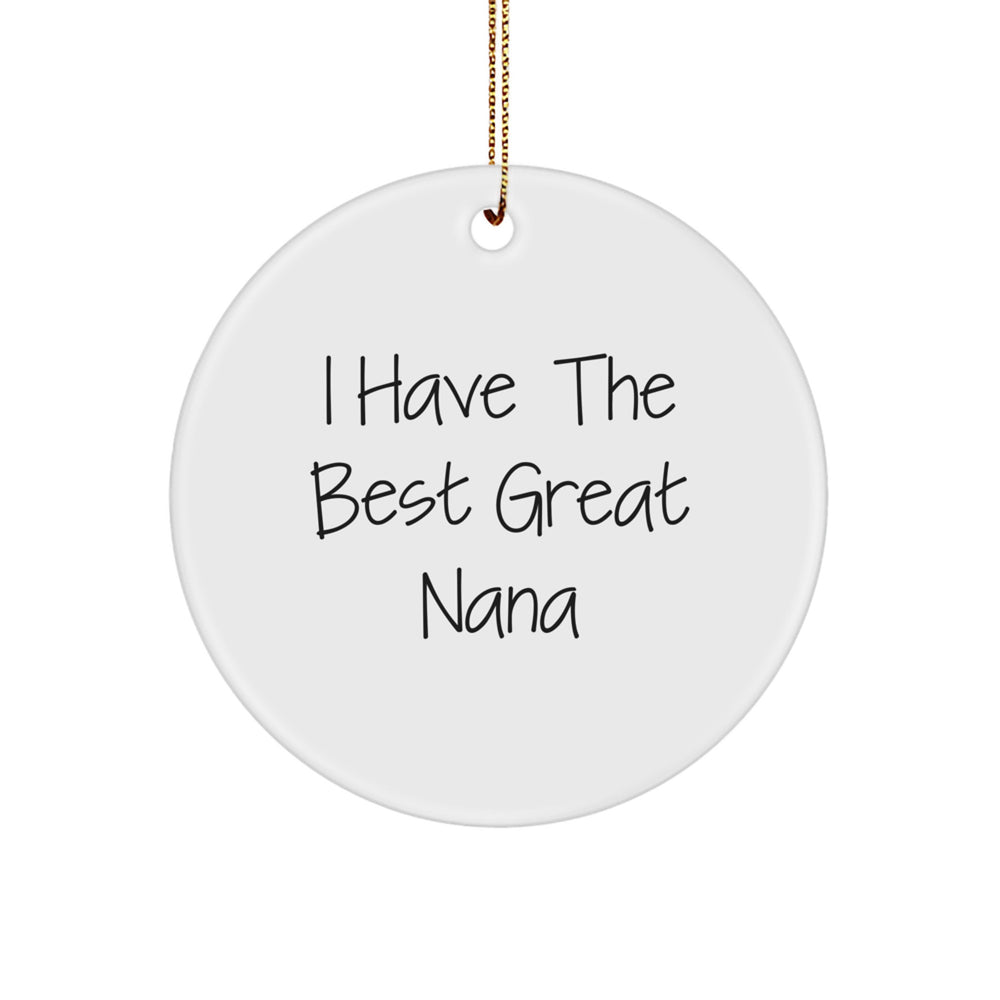 Funny Nana Quotes Circle Ornaments Gifts from Family to Nana for Christmas - Image 1