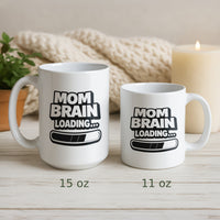 Load image into Gallery viewer, Funny Mom Mug, Mom Brain Loading Coffee Cup, Relatable Mother Humor Gift