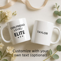 Load image into Gallery viewer, Girlfriend Level Elite Custom Text Optional Mug Set
