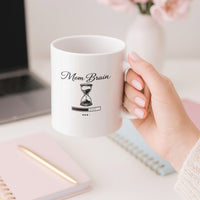 Load image into Gallery viewer, Funny Mom Coffee Mug, Mom Brain Loading Quote, Relatable Mother Humor Cup