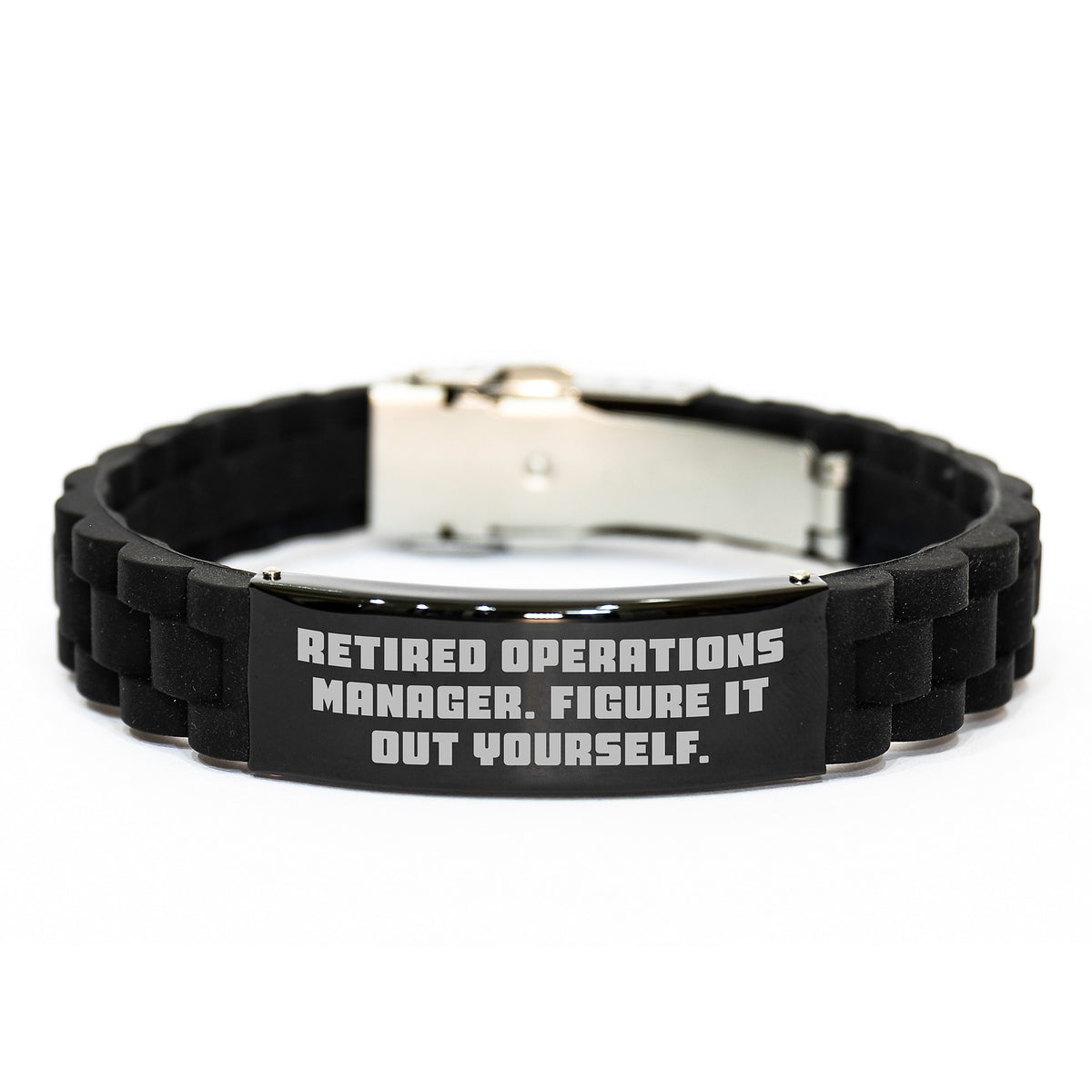 Funny Operations Manager Gifts from Coworkers - Retired Operations Manager Figure It Out Yourself Graduation Unique Gifts for Men and Women Glide lock Clasp Bracelet - Image 1