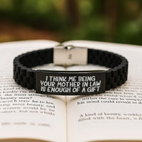 Load image into Gallery viewer, Funny Mom-in-law Gifts for Christmas Unique Gifts from Men to Women Glide lock Clasp Bracelet - Image 2
