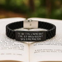 Load image into Gallery viewer, Funny Yoga Instructor Gifts, Glide lock Clasp Bracelet for Men, Gifts from Friends to Yoga Instructors - Christmas Unique Gifts - Image 2
