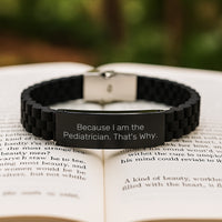 Load image into Gallery viewer, Pediatrician Gifts from Family, Funny Inspirational Quote Glide lock Clasp Bracelet for Pediatrician Men Women Friends, Unique Graduation Gifts for Pediatrician - Image 2