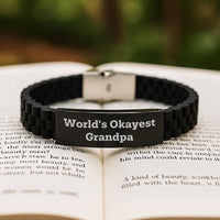 Load image into Gallery viewer, Grandpa Keepsake Glidelock Bracelet Birthday Gift for Him - World's - Image 2