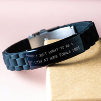 Load image into Gallery viewer, Funny Poodle Dog Mom Glide lock Clasp Bracelet Gifts from Mom to Poodle Dog Graduation Unique - Image 3

