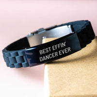 Load image into Gallery viewer, Funny Dancer Gifts for Her Glide lock Clasp Bracelet Best Effin&#39; Dancer Ever Christmas Unique - Image 3
