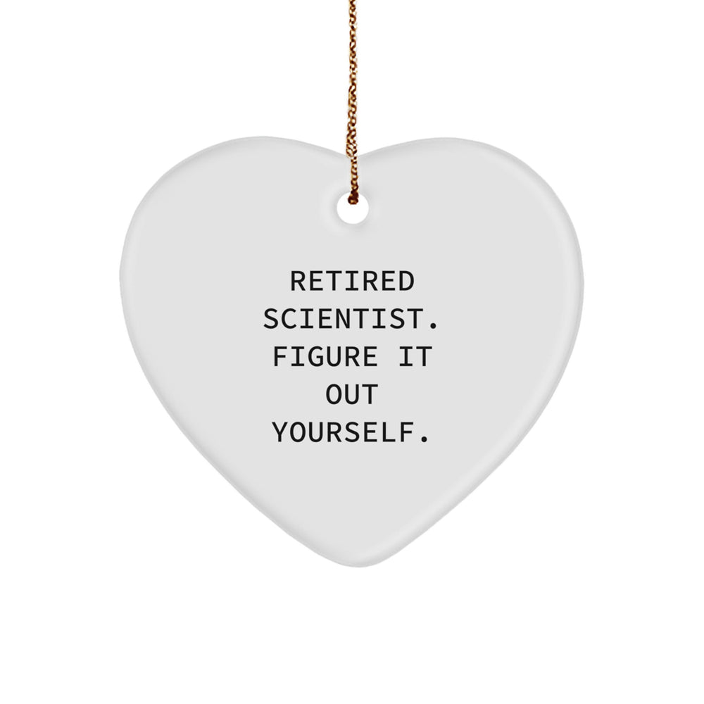 Funny Scientist Heart Ornament Gifts from Men to Friends, Perfect for Christmas - Image 1