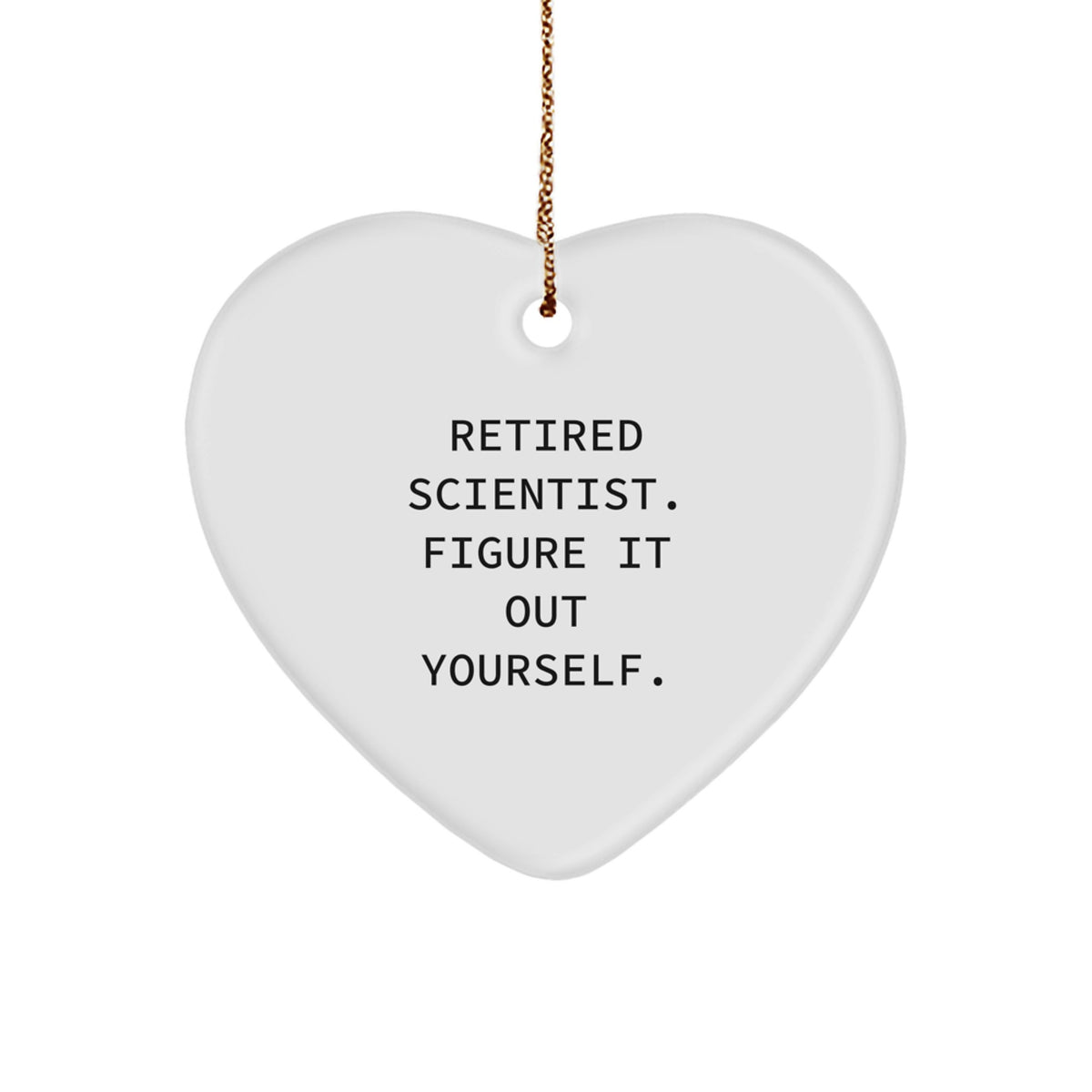 Funny Scientist Heart Ornament Gifts from Men to Friends, Perfect for Christmas - Image 1