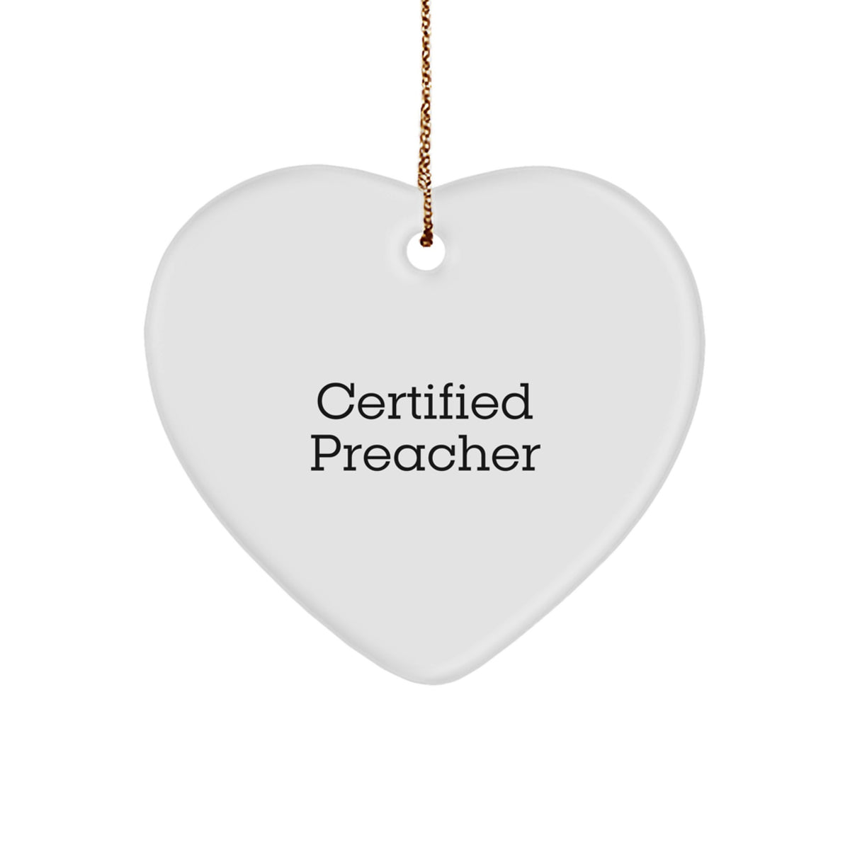 Funny Preacher Gifts from Friends for Men - Heart Ornament with Inspirational Quote, Christmas Unique Presents - Image 1