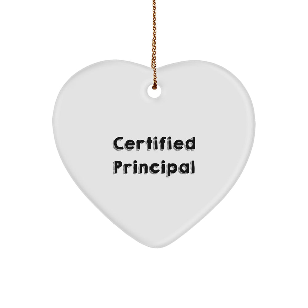 Funny Principal Gifts from Friends for Christmas Unique Heart Ornament - Image 1