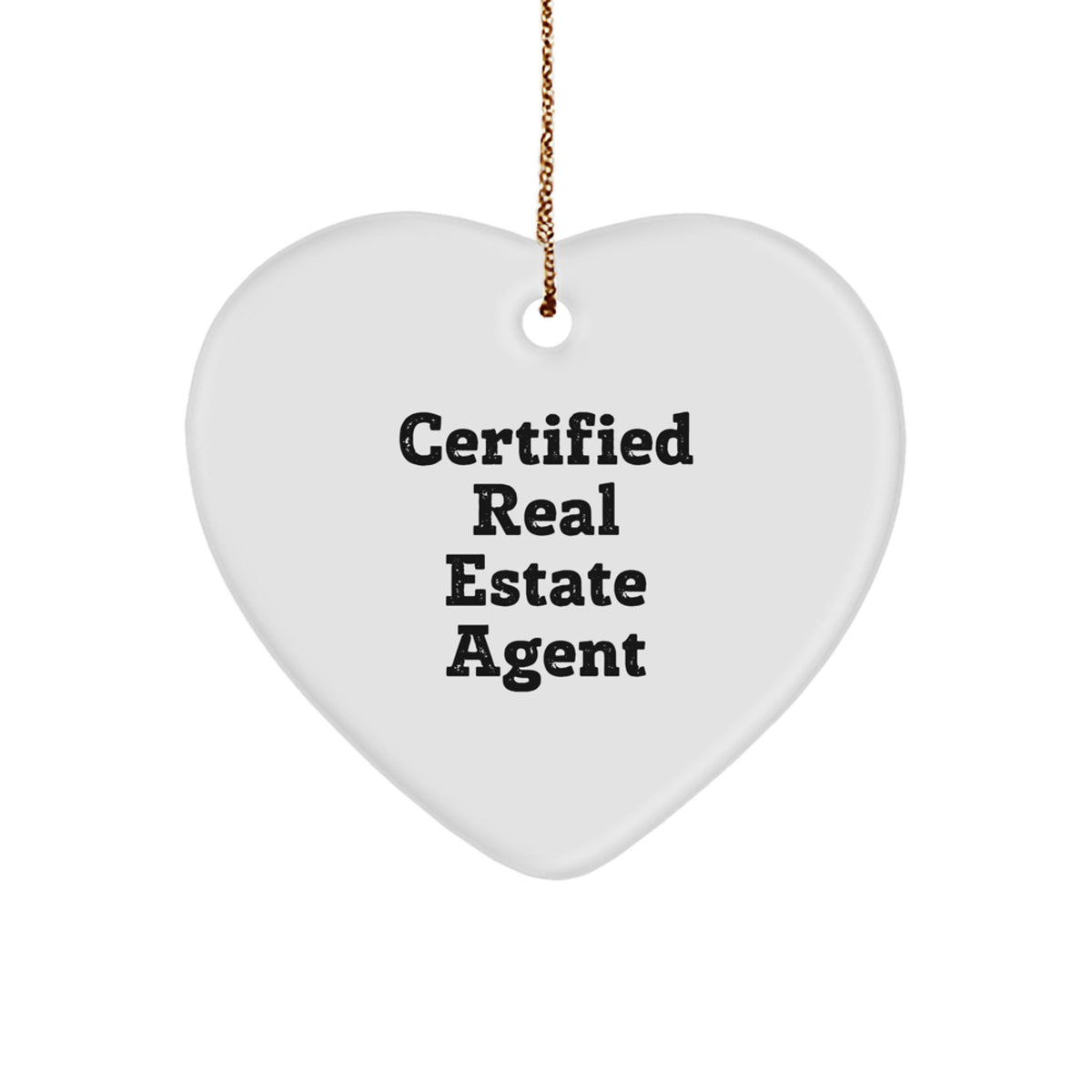 Funny Real Estate Agent Gifts from Friends, Christmas Unique Hearts for Real Estate Agents, 'Wishing You a Home-tastic Holiday' Heart Ornament, MDF, White - Image 1