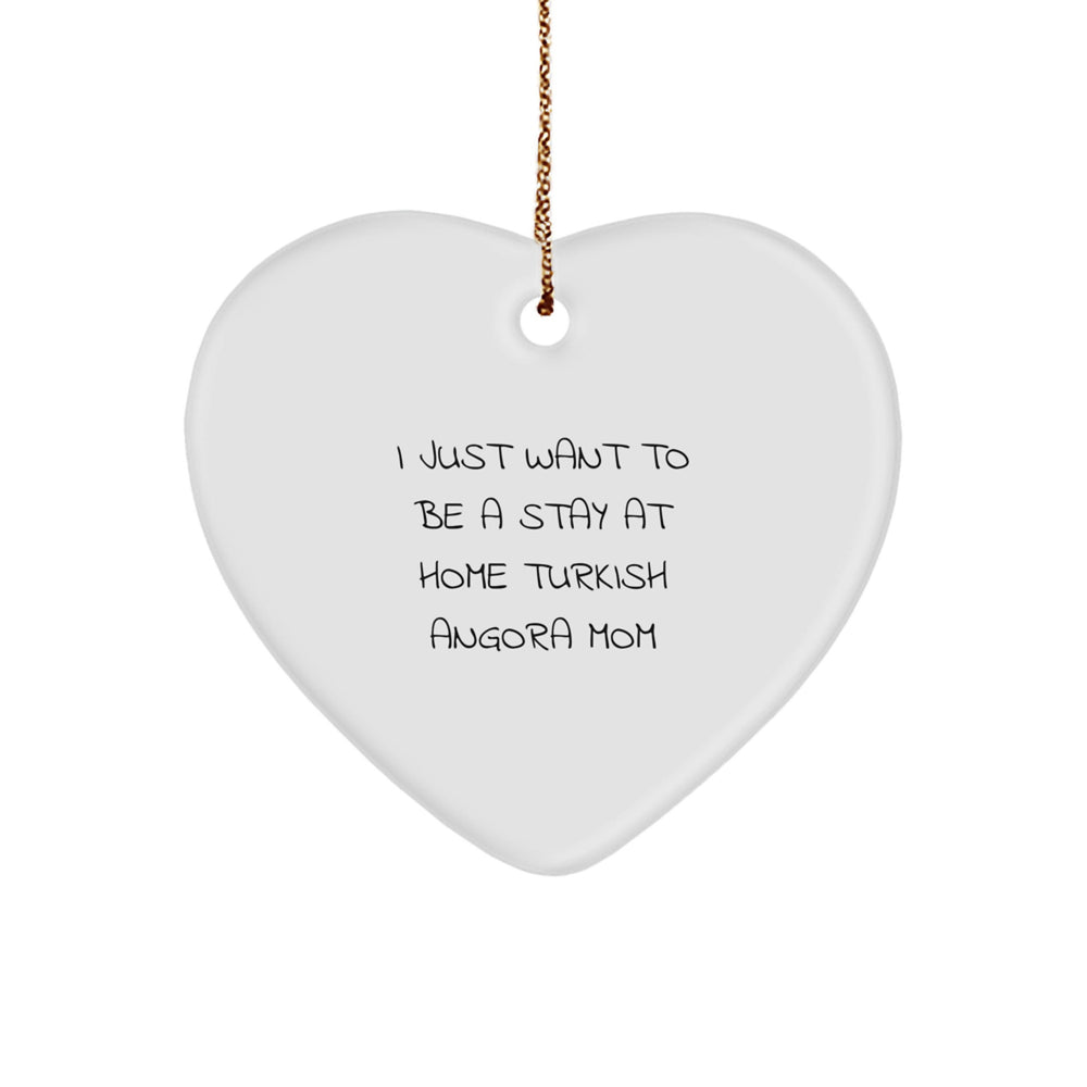Turkish Angora Cat Mom's Funny Heart Ornament Gifts from Friends, Family, or Coworkers, Unique Christmas Memorable Presents for Turkish Angora Cat Lovers - Image 1