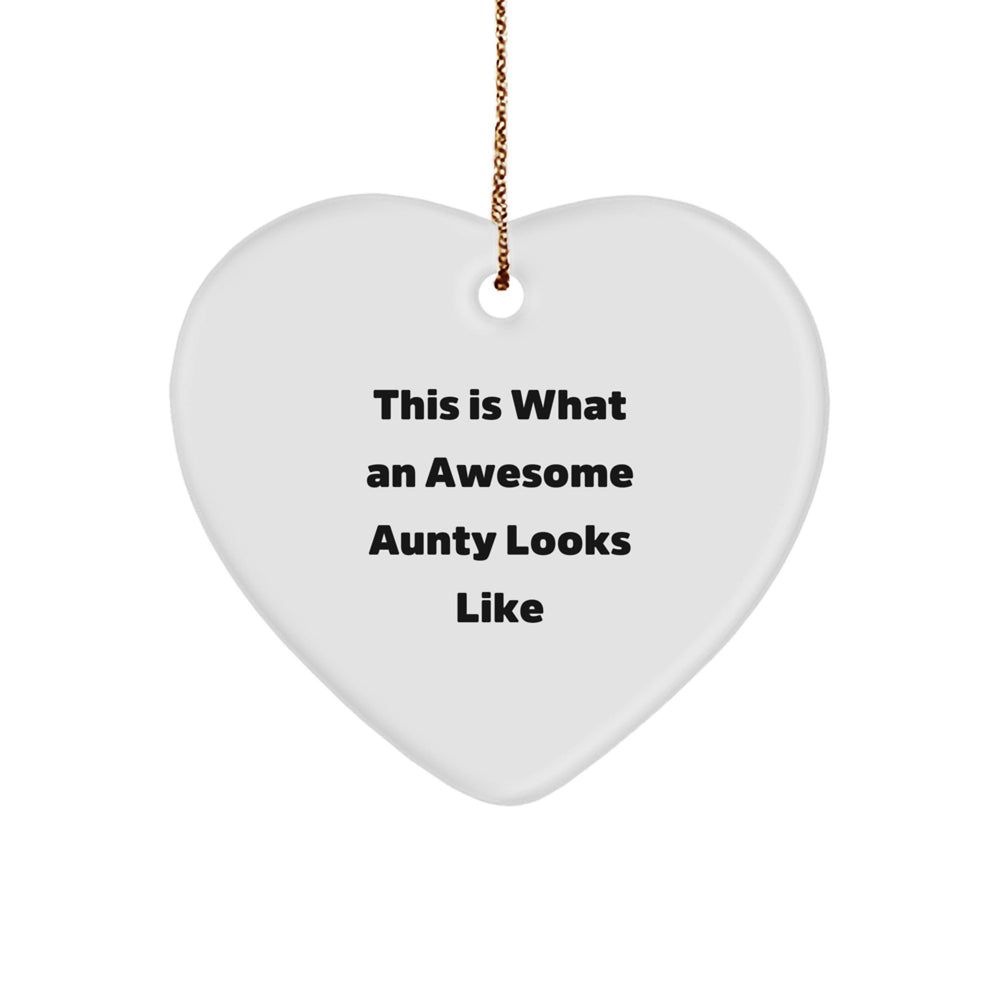 Funny Heart Ornaments Gifts from Men for Christmas Unique Aunty Gifts - Image 1