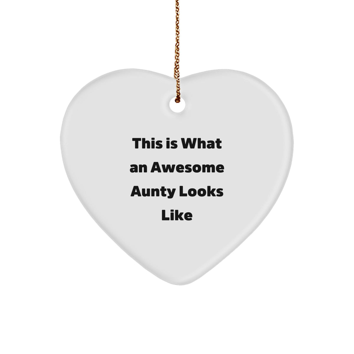 Funny Heart Ornaments Gifts from Men for Christmas Unique Aunty Gifts - Image 1