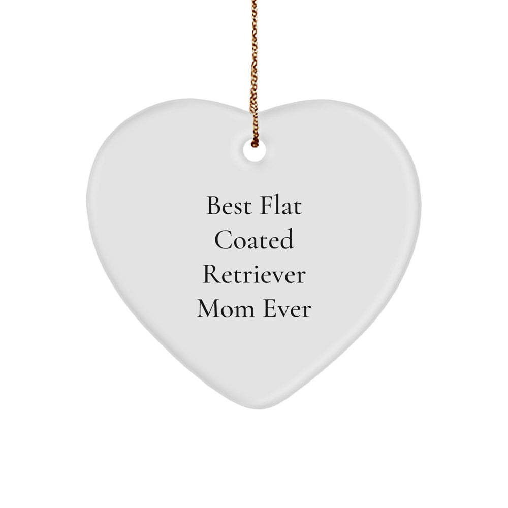 Funny Flat Coated Retriever Dog Gifts from Mom, Heart Ornament for Best Flat Coated Retriever Mom Ever, Christmas Unique Gifts for Friends Family - Image 1
