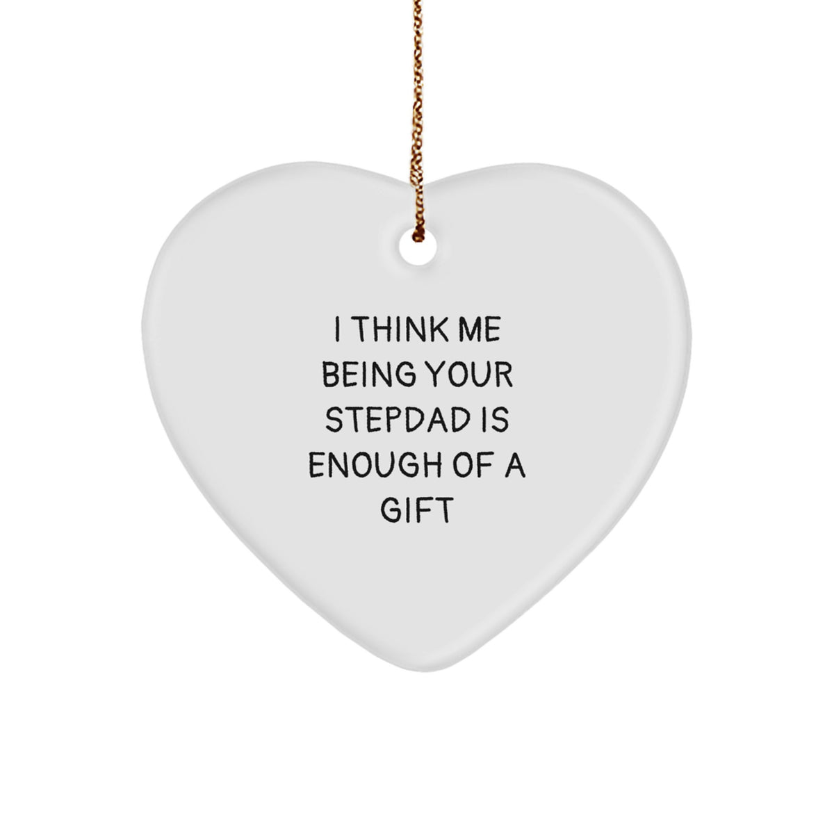 Funny Heart Ornament Gifts for Stepdad from Family Men - Image 1