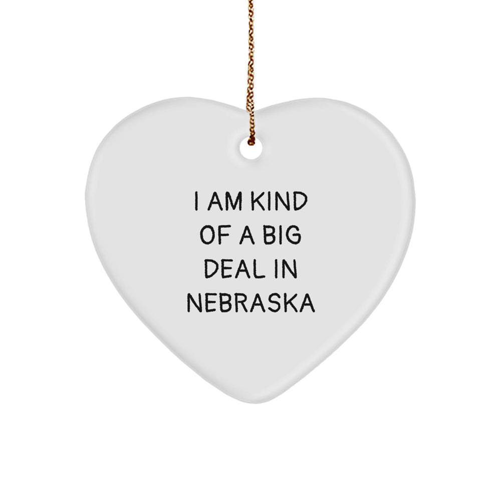 Humorous Nebraska Gifts - 'I Am Kind Of A Prime Selection' Heart Ornament for Friends, Family, or Coworkers - Unique Christmas Unique Gift Ideas - Image 1