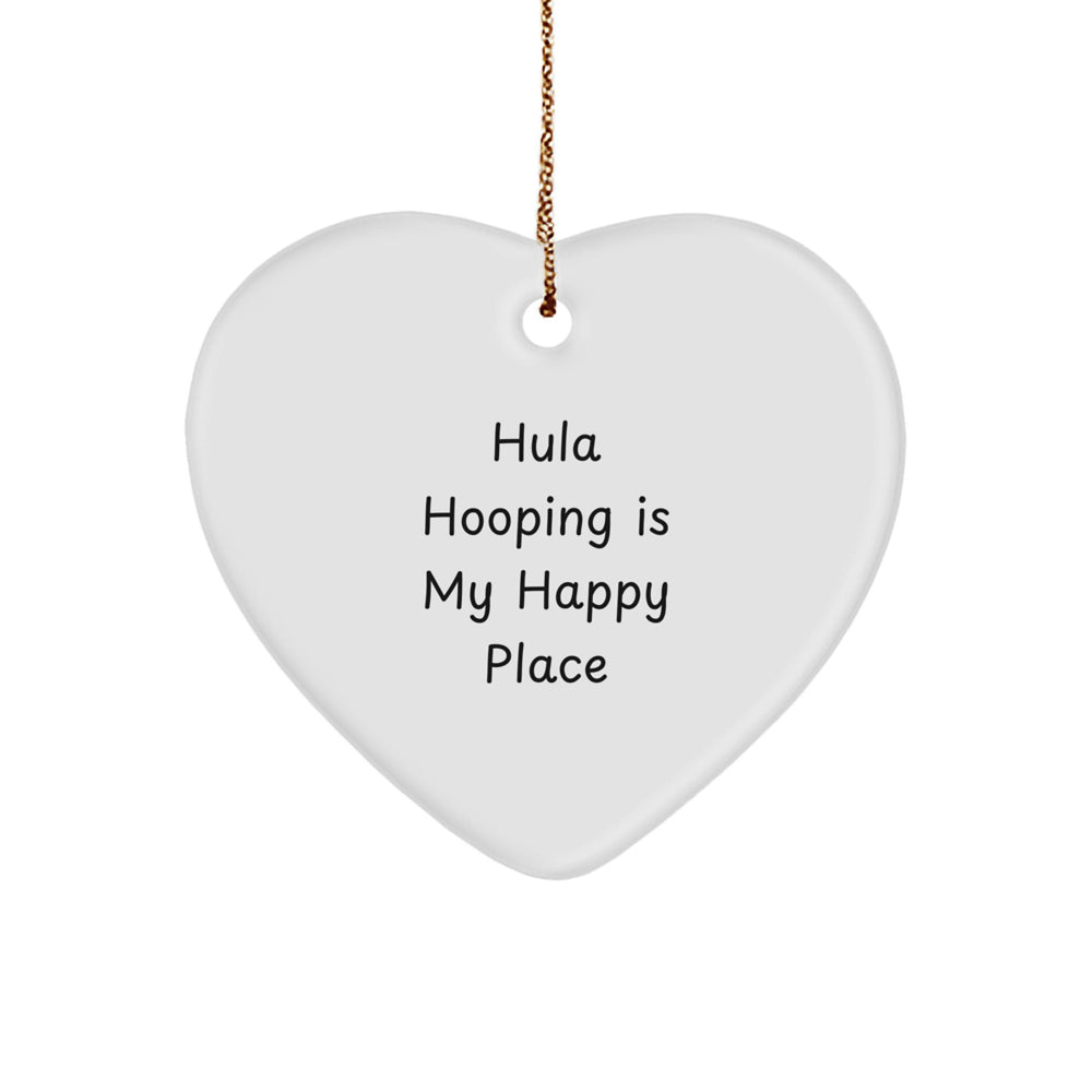 Hula Hooping Heart Ornament, Gifts from Friends and Family, Hula Hooping Is My Happy Place, Christmas Unique Gifts - Image 1