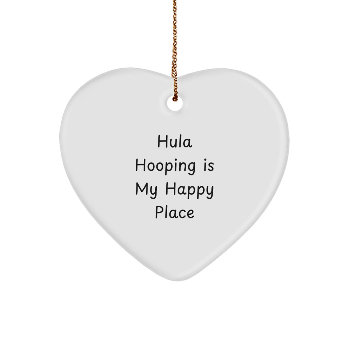 Hula Hooping Heart Ornament, Gifts from Friends and Family, Hula Hooping Is My Happy Place, Christmas Unique Gifts - Image 1
