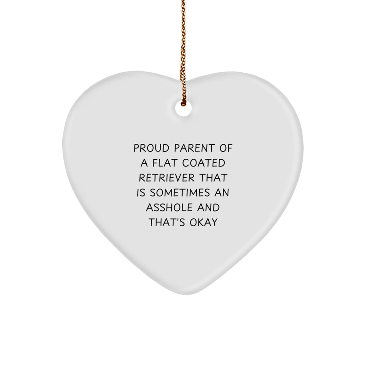 Funny Flat Coated Retriever Dog Gifts, Proud Parents' Heart Ornament for Christmas - Gifts from Loved Ones to Family and Friends - Image 1