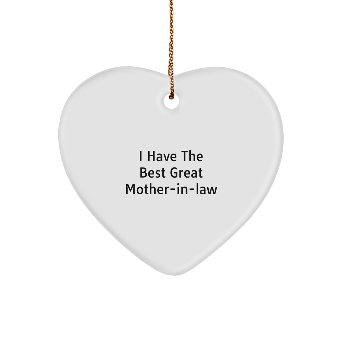 Funny Mom-in-law Gifts for Christmas - 'I Have The Best Great Mom-in-law' Heart Ornament, Gifts from Family to Mom-in-law, Gifts for Mom-in-law, Heart-Shaped Ornament, Christmas Unique Gifts - Image 1